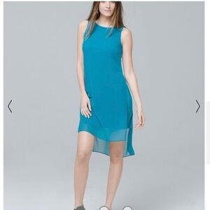 White House Black Market Turquoise Sheath Dress XSP